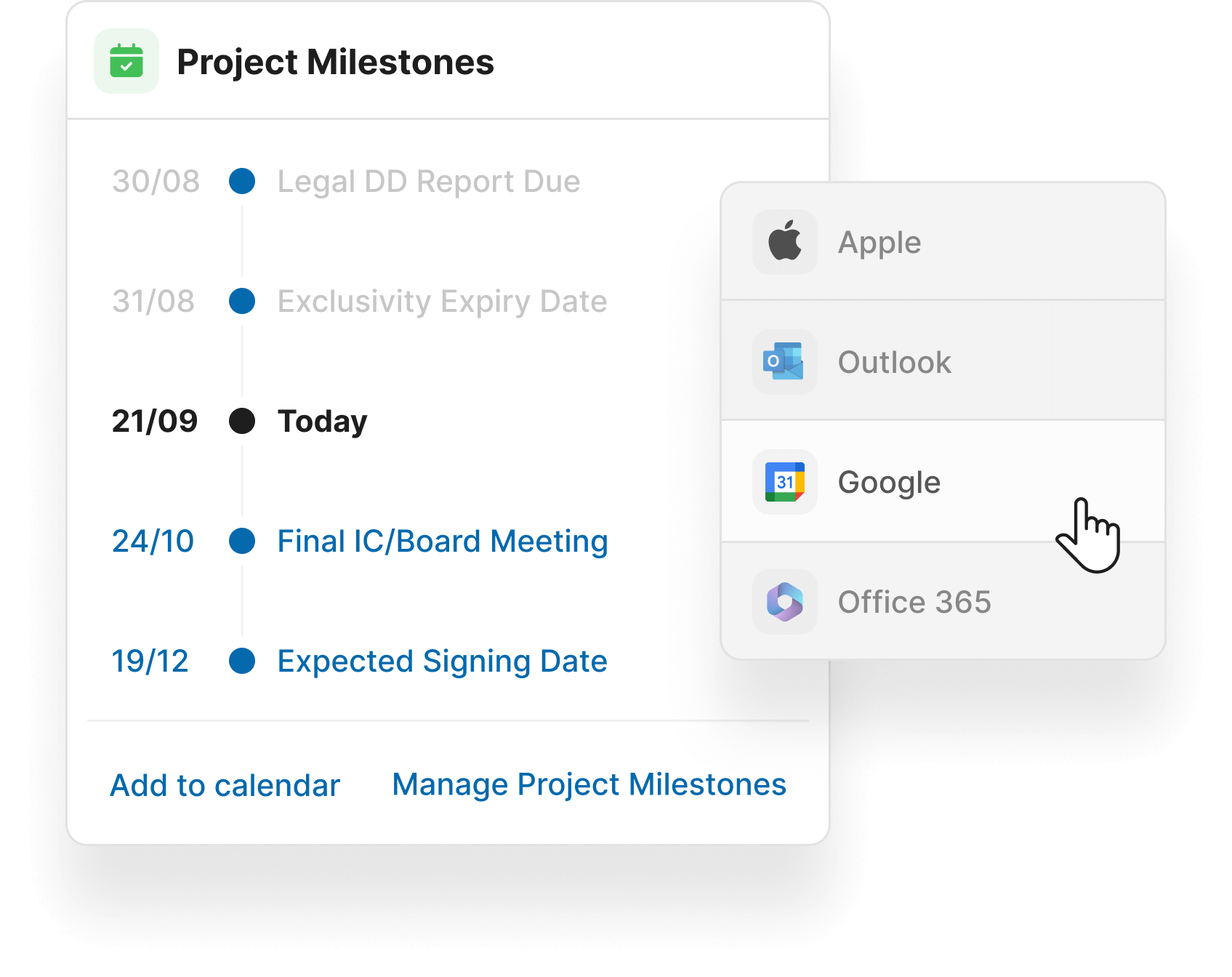 Milestone tracking